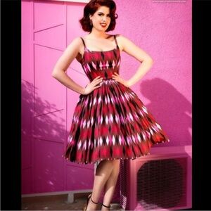 Pinup Girl Clothing Harlequin Jenny Dress Sz L
